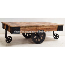 industrial cart coffee table